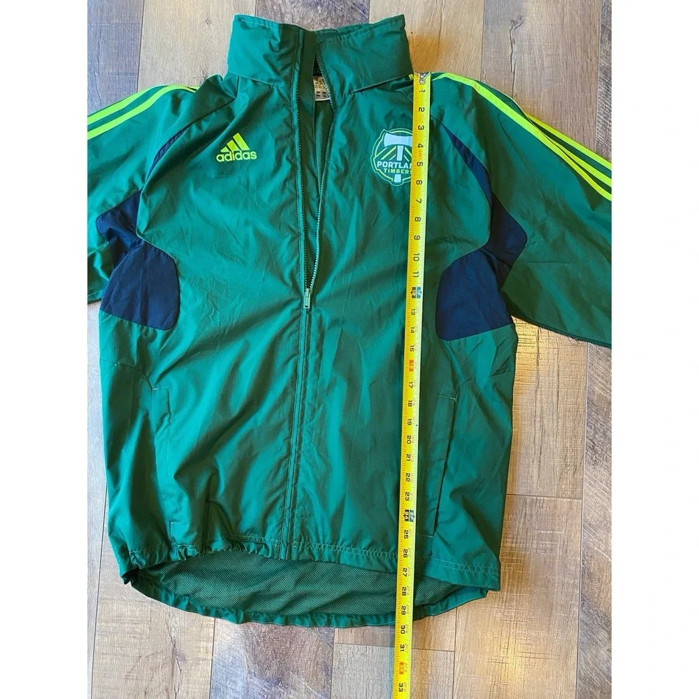 Adidas Portland Timbers Jacket Mens M Green Soccer MLS Vented Alaska Airlines